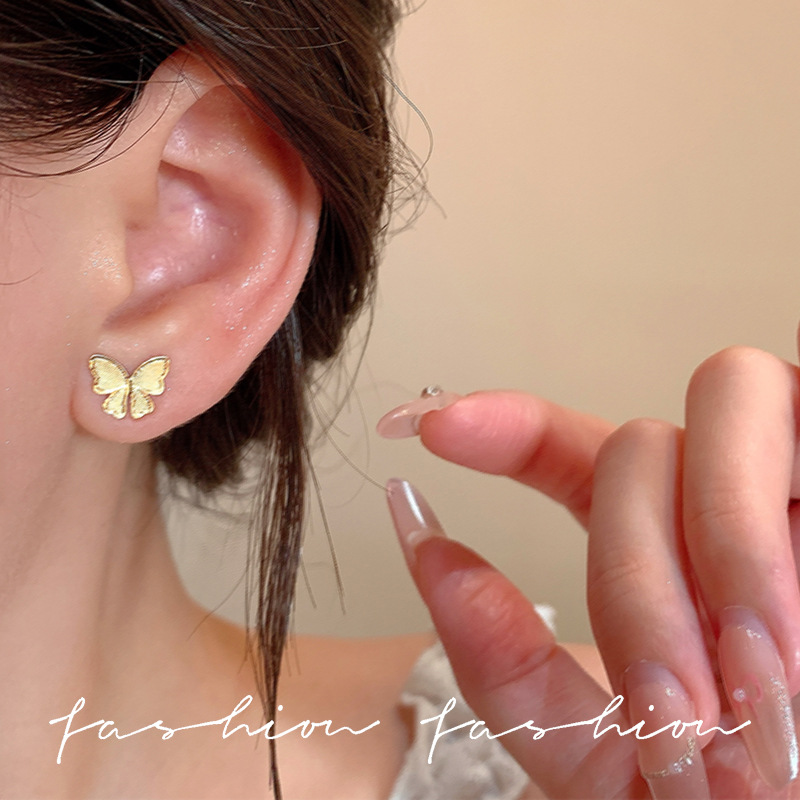 Japanese and Korean Little Butterfly set ear studs, daily small and exquisite ear care accessories wholesale 2025 New style bestsellers Application Scenario