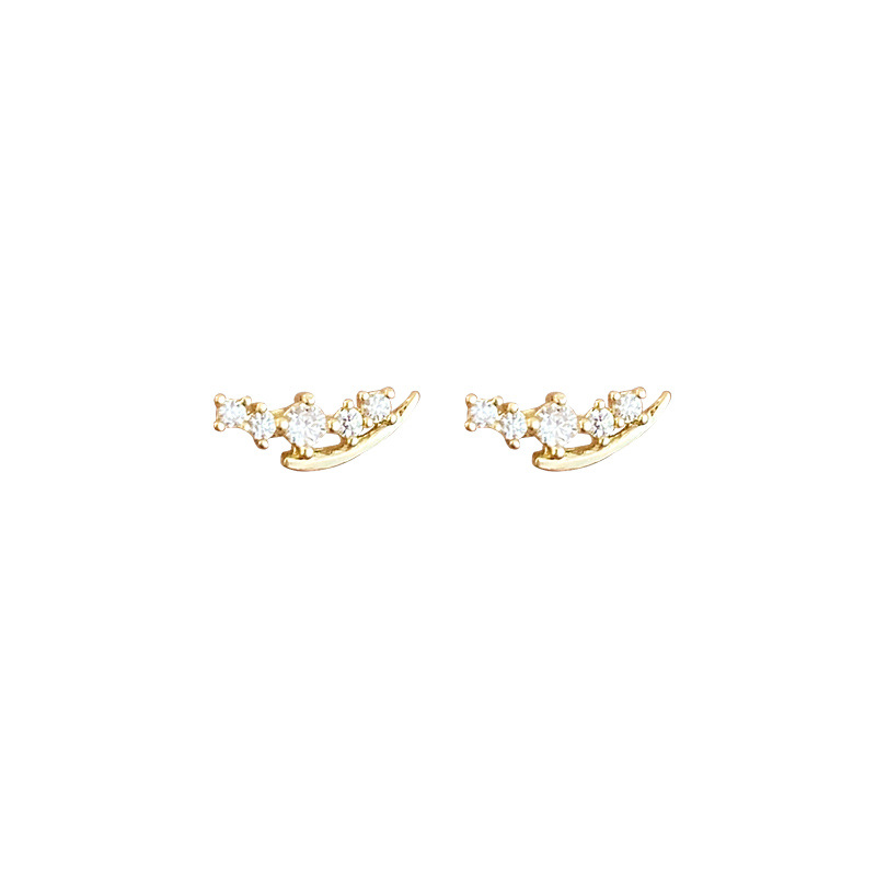 925 Silver Needle Zircon wheat Ear Stud, a unique design with a special and elegant high-end feel, is a delicate small earring for women Item Picture