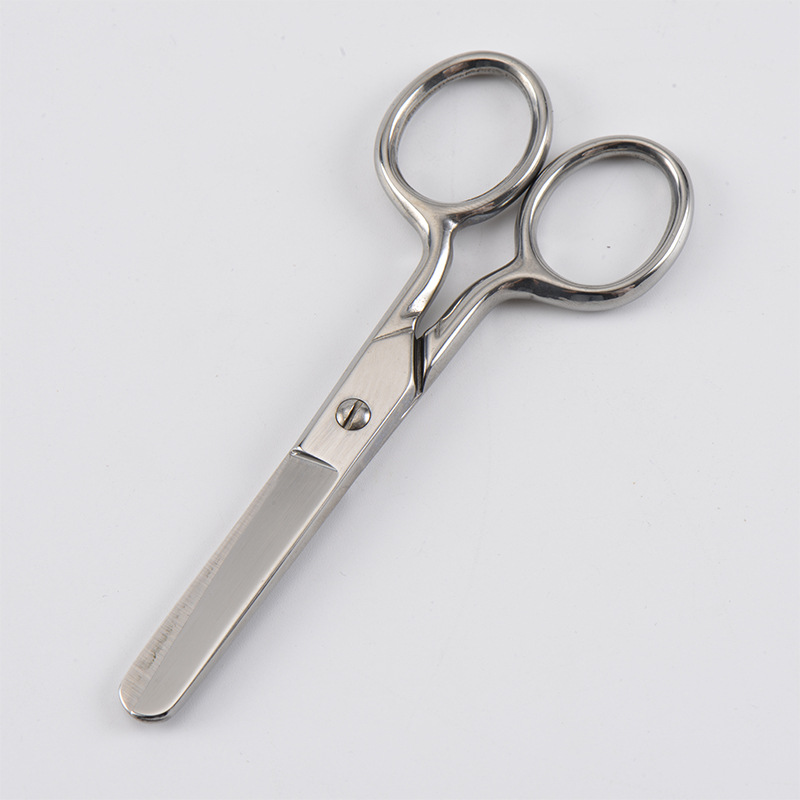 Xinyi Scissors, round-headed student scissors, paper-cutting office scissors, household scissors, stainless steel safety scissors, small scissors Specification drawing
