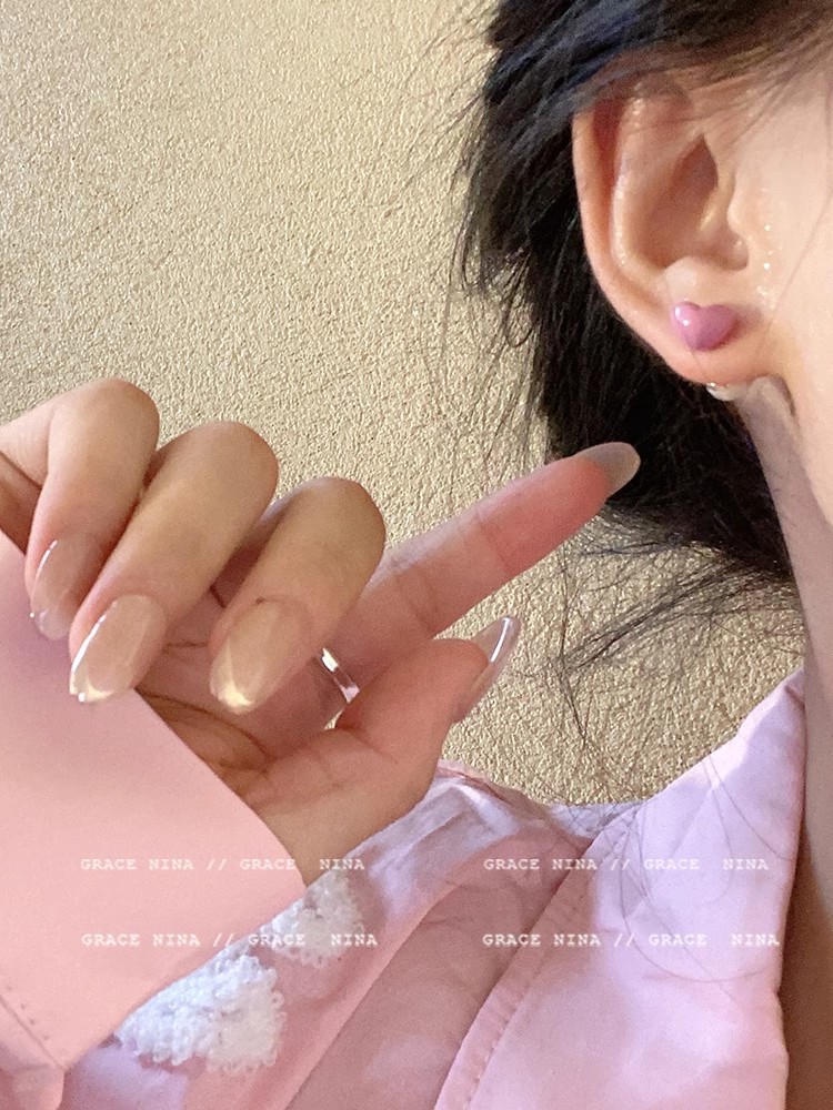 925 Silver Needle Double-sided heart-shaped pearl Stud Earrings, New 2025 bestseller, Unique earrings, sweet and elegant earrings for women details Picture