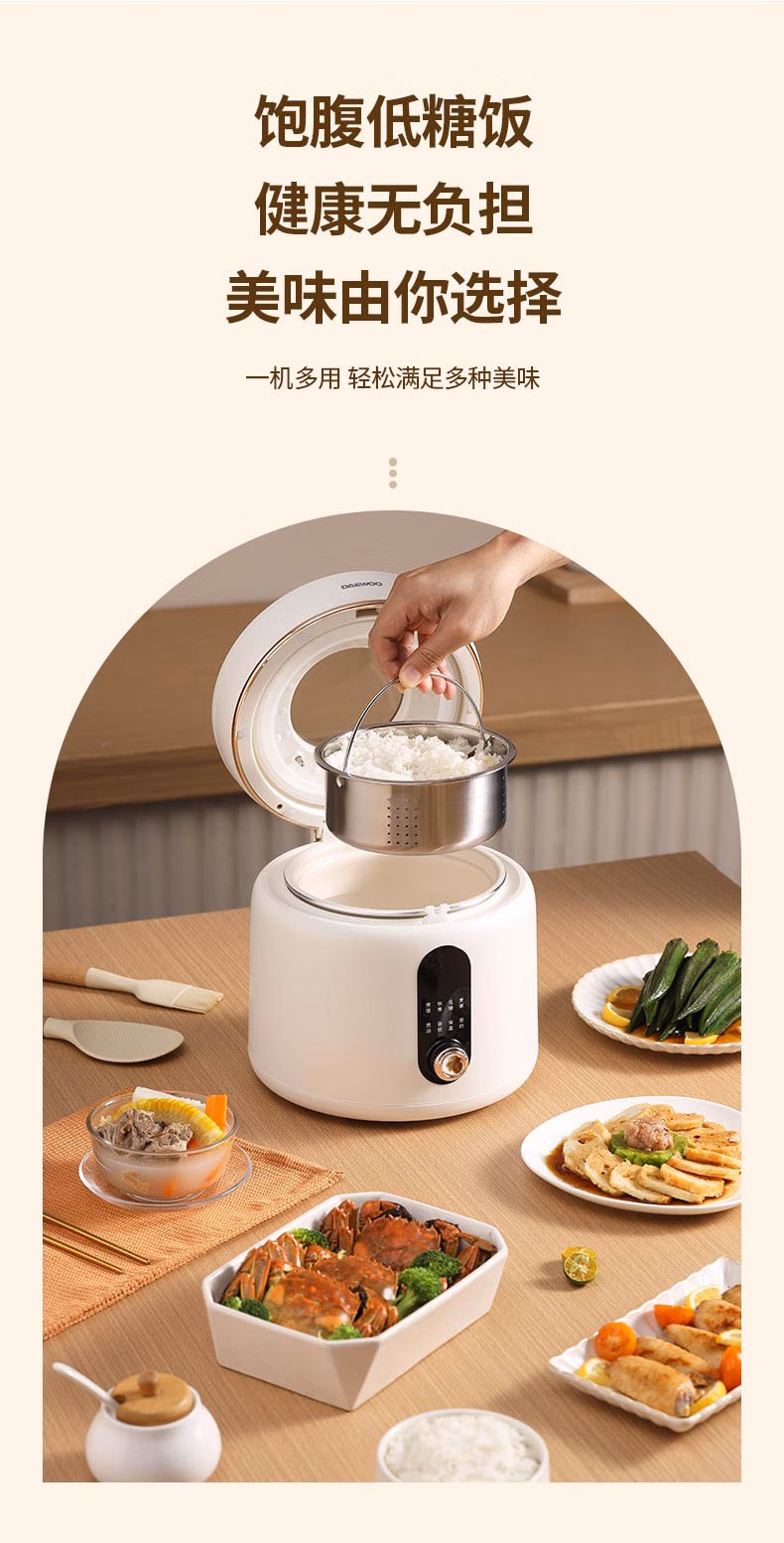 批发包邮！大宇DAEWOO多功能迷你可视天窗DYFB-D240智能电饭煲 2L详情3