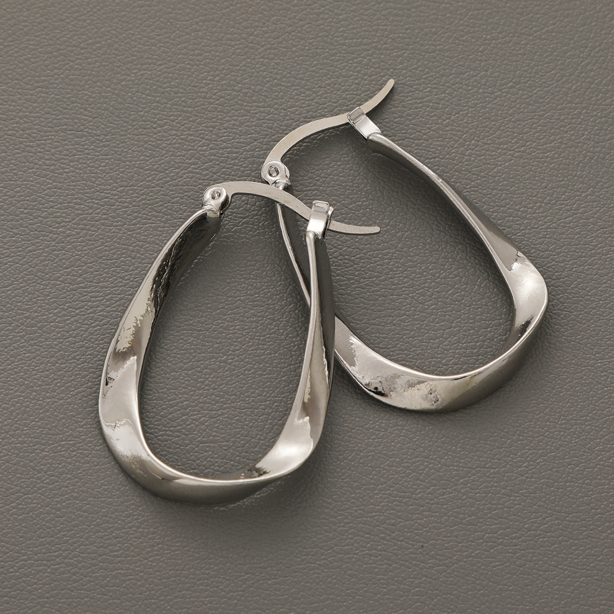 Wholesale of new cross-border Mobius fashion trend large earrings, niche and elegant ins simple women's twisted ear buckles full figure