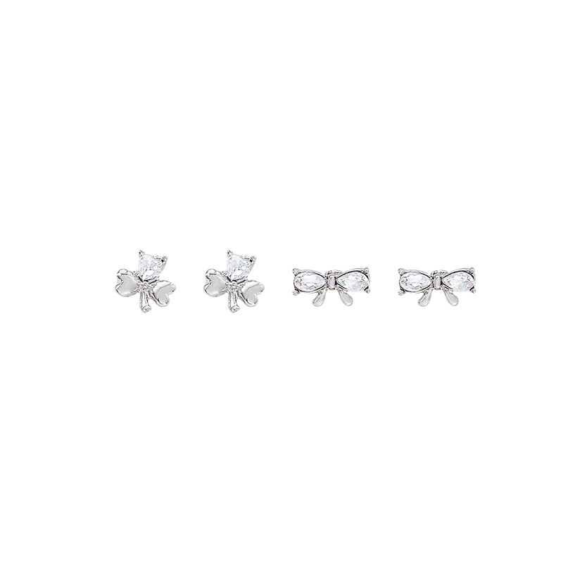 Cute cat fishbone set stud earrings, retro and high-end exquisite earrings, French versatile and light luxury earrings for women Item Picture