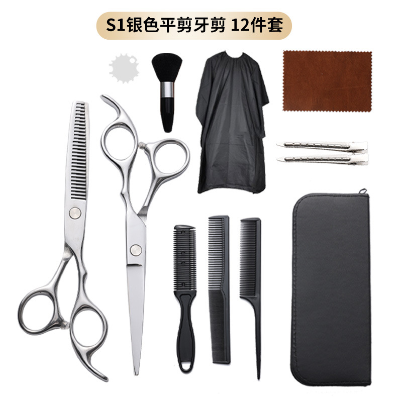 Cross-border exclusive 6-inch 4CR stainless steel straight scissors for cutting thin bangs, hairdressing scissors Application Scenario