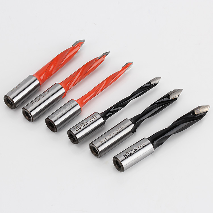Woodworking drill bits, hard alloy through-hole drills, hole opening and drilling drill bits, forward and reverse rotary row drilling machines, punch press rotary cutting tools details Picture