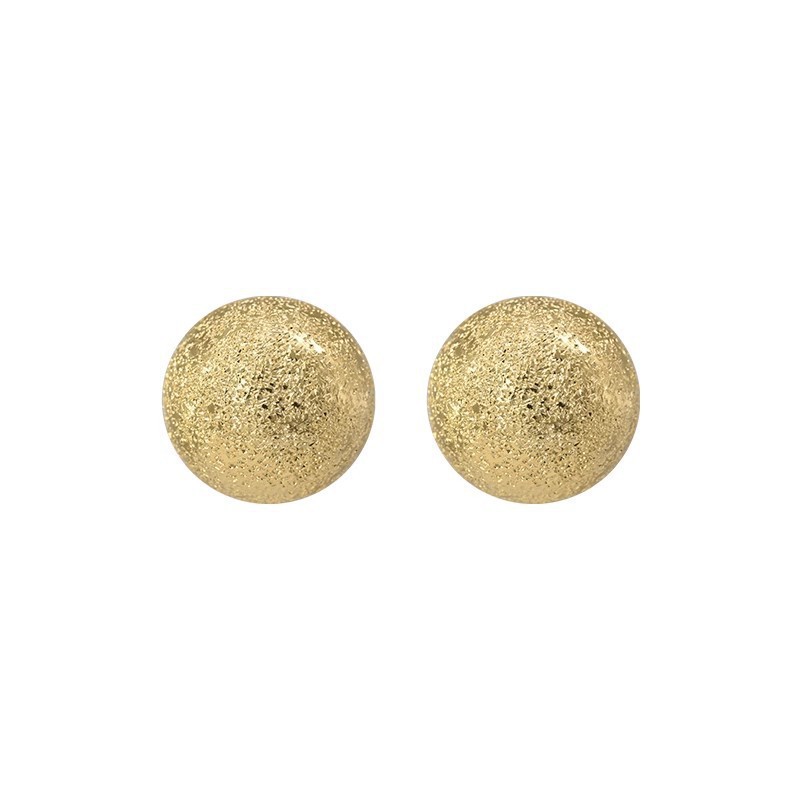 French retro golden bean stud earrings for women, simple and luxurious style, niche design, high-end and fashionable earrings Item Picture