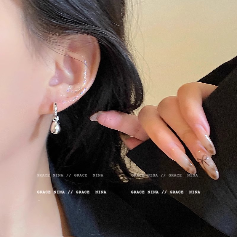 Gentle dual-wear pearl pendant light luxury earring earrings 2025 new bestseller, high-end and versatile earrings for women Specification drawing
