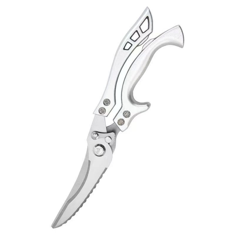 Xinkai kitchen scissors, a household stainless steel multi-functional bone-cutting tool, is specially designed for killing fish, barbecuing meat, and powerful chicken bone cutters Item Picture
