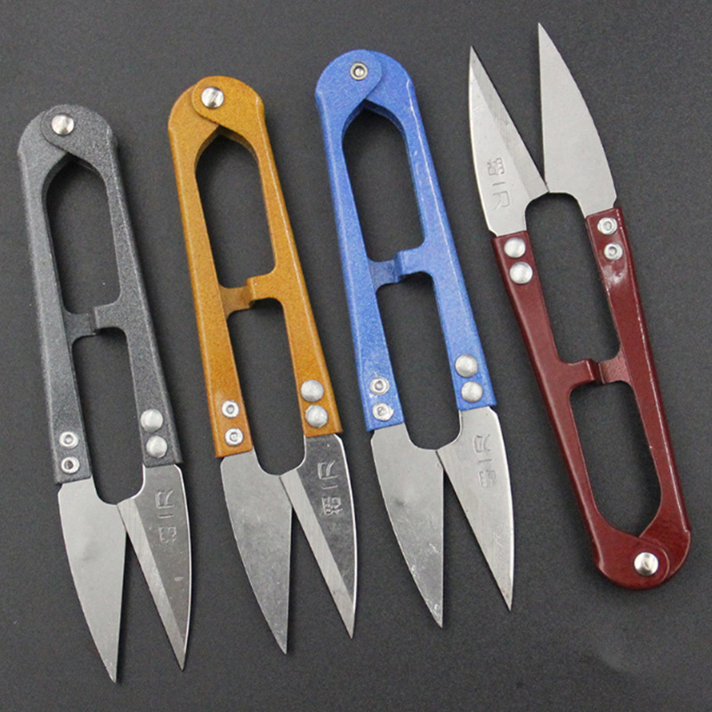 Low-price wholesale of Hu Yidao yarn shears, cross-stitch tools, yarn shears, fabric trimming U-shaped scissors, spring yarn shears, thread end shears details Picture