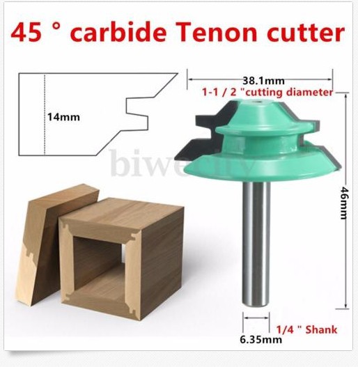 1/2 Crown woodworking tools, panel splicing knives, wood milling cutters, high-end 45° 45-degree mortise and tenon cutters, line cutters, right-angle cutters details Picture