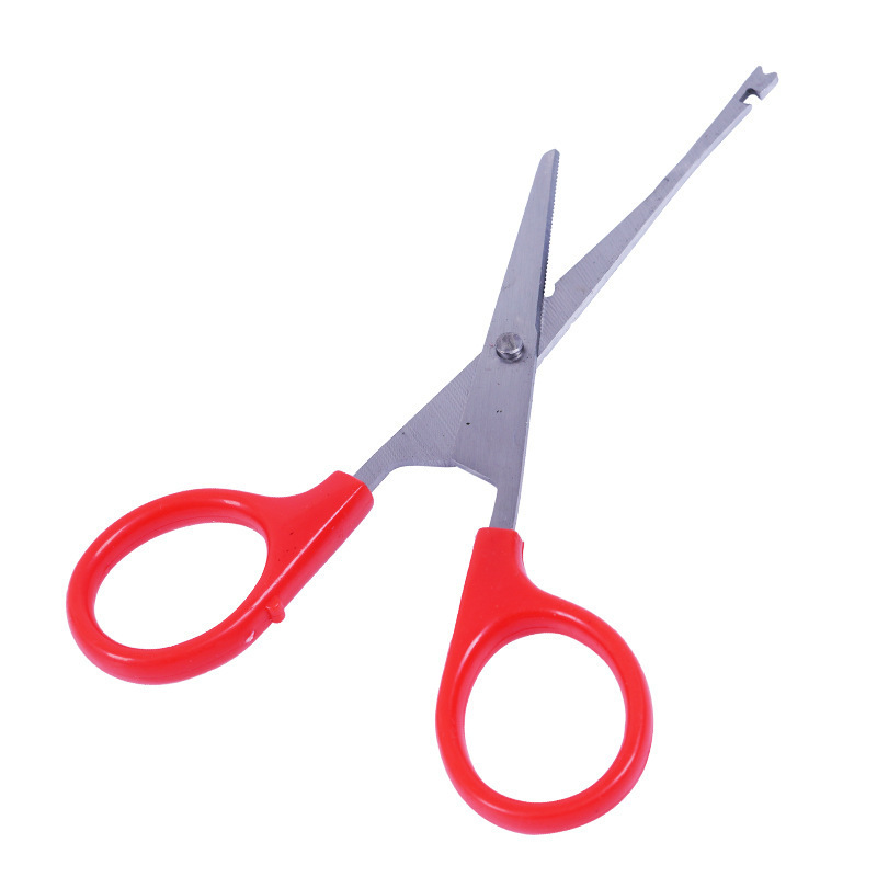 Wholesale stainless steel fishing scissors with hook removers, hook release scissors, and sawtooth-shaped hook picks from the manufacturer Item Picture