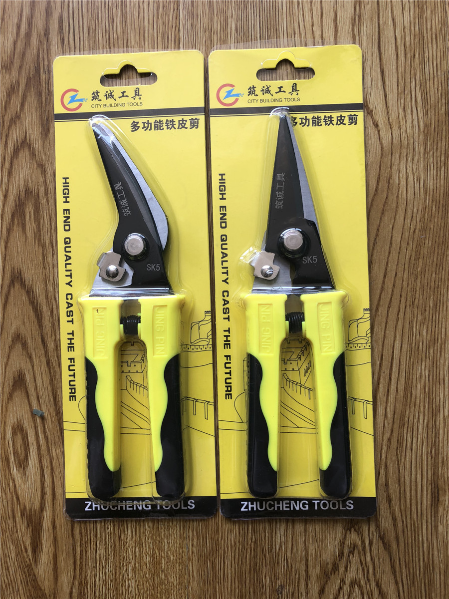 Factory direct sales of 10-inch sheet shears, multi-functional sheet shears, diamond mesh shears, sheet straight shears Specification drawing