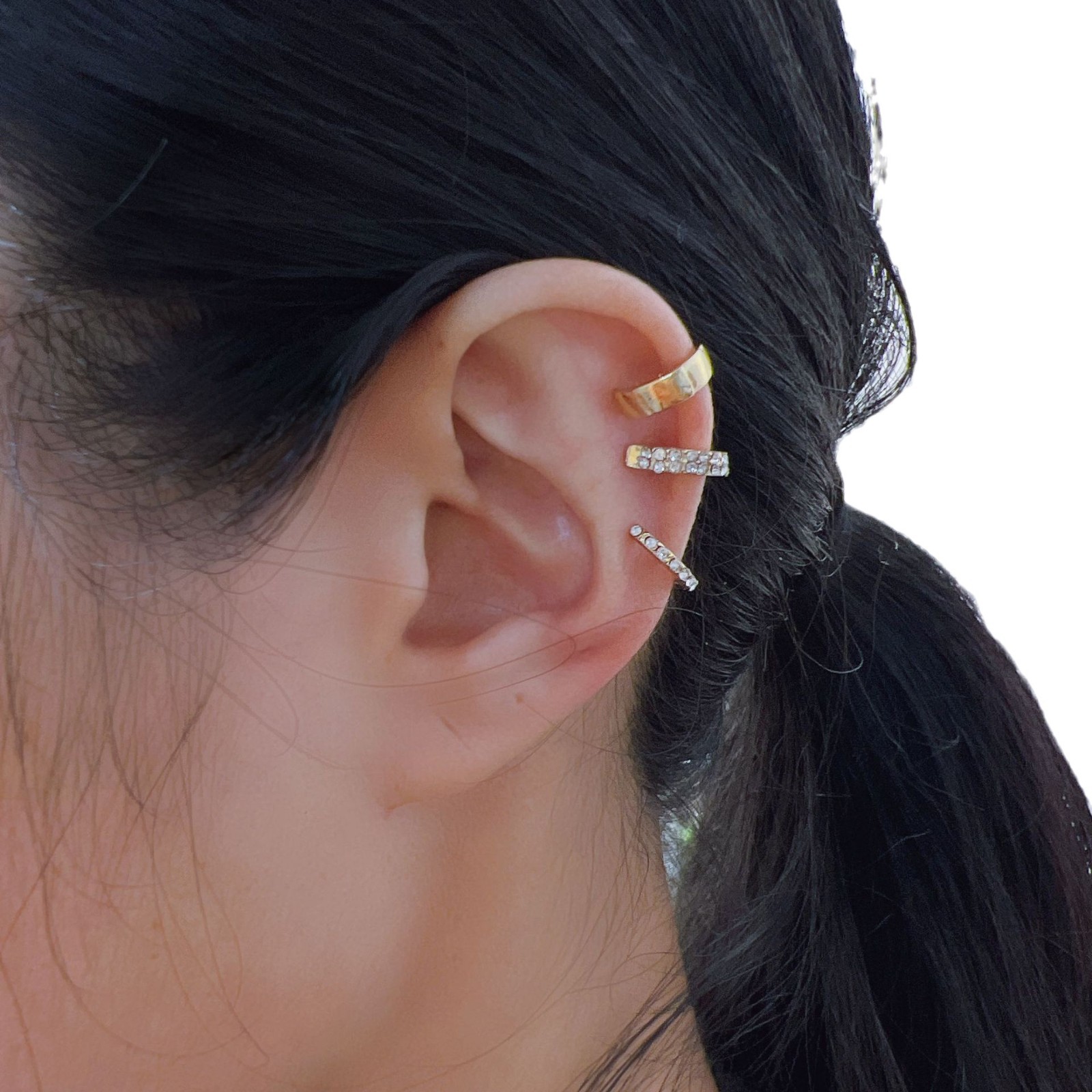 Cross-border niche geometric women's ear bone clips with a simple and high-end feel, creative ear buckles, drill ear clips, and no-drilling ear studs Item Picture