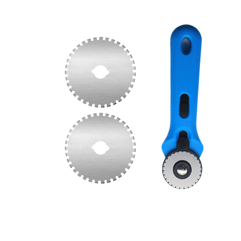 45mm dotted line circular blade gear circular knife cutting roller knife rotating serrated circular blade Specification drawing