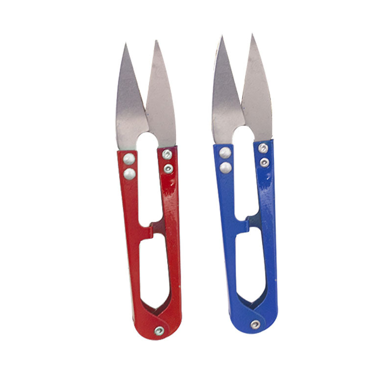 Wholesale U-shaped yarn shears, trimming shears for home use, needle and thread head shears, cross-stitch thread shears, paper-cutting fishing line shears for home use details Picture
