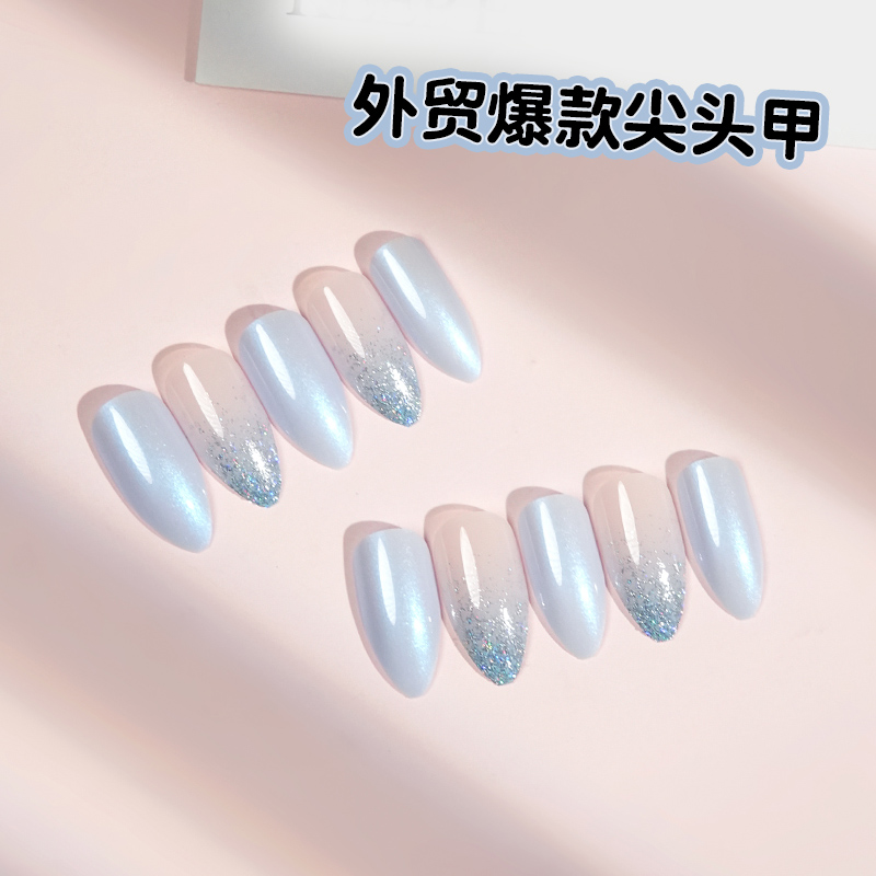 A new 24-piece French classic wearable nail with artificial nails, a bestseller in foreign trade details Picture