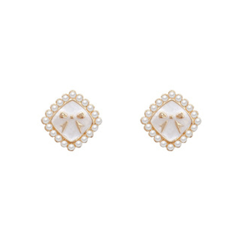 925 Silver needle Bow Pearl Earrings, a niche design for women, with a sweet and elegant style. Wholesale of high-end ear studs Item Picture