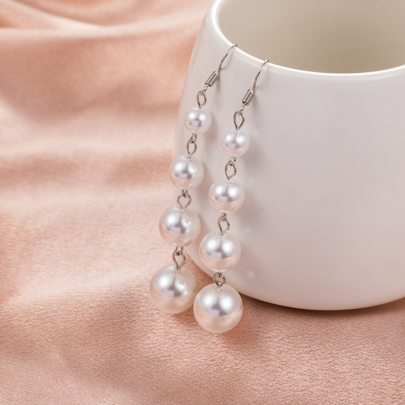 The new earrings are sweet and fresh. The original Suzhou long pearl earrings are trendy on AliExpress full figure