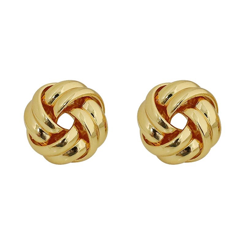 Essential golden twist earrings for commuting, high-end ear rings, unique and elegant stud earrings, women's light luxury and exquisite earrings, ear buckles Item Picture