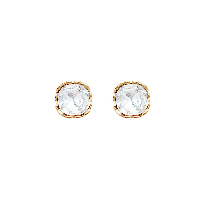Golden zircon stud earrings are fashionable, simple and versatile. They are exquisite and high-end commuting earrings that are popular among Korean Internet celebrities Item Picture