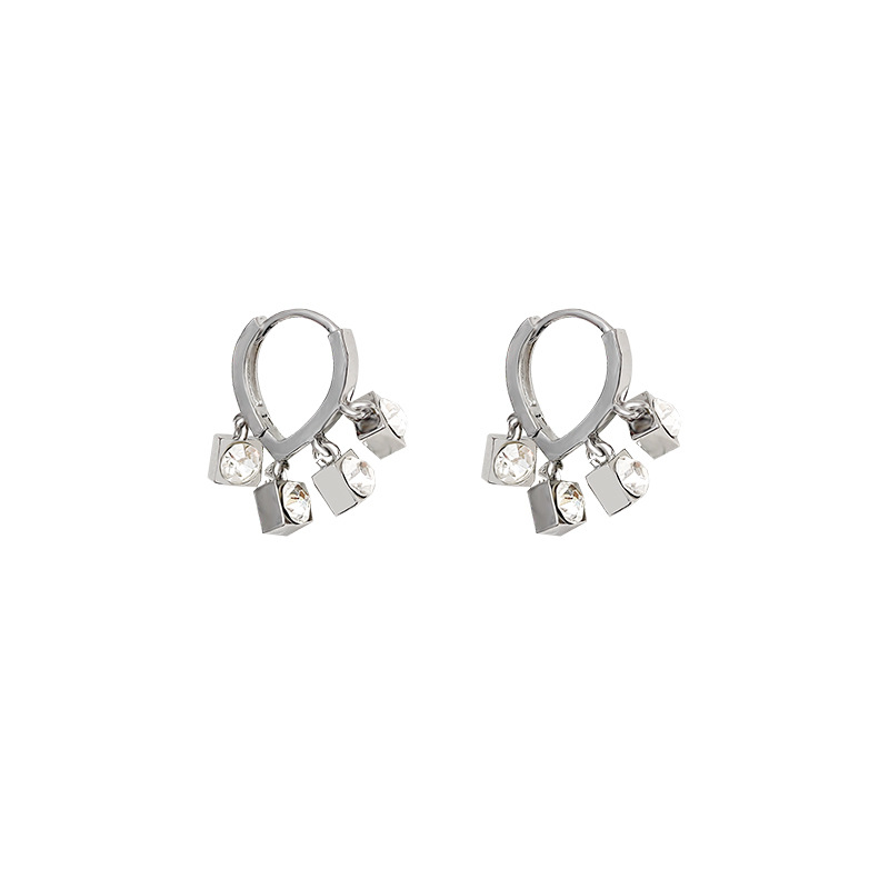 925 Silver Needle earrings for Women, with a light luxury and niche design sense, summer earrings, versatile and elegant tassel pendant ear buckle accessories Item Picture