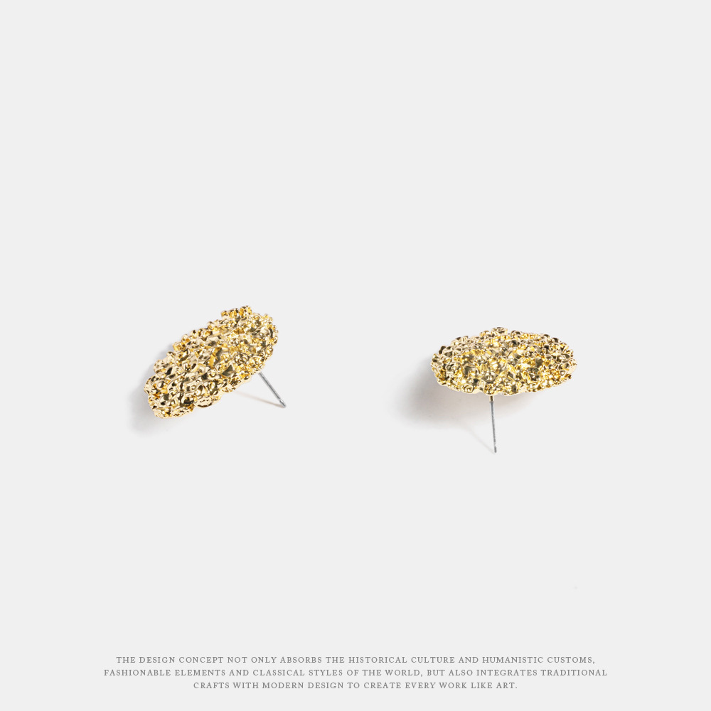 European and American trend fashion irregular geometric earrings fashion style earrings factory direct sales cross-border e-commerce Specification drawing