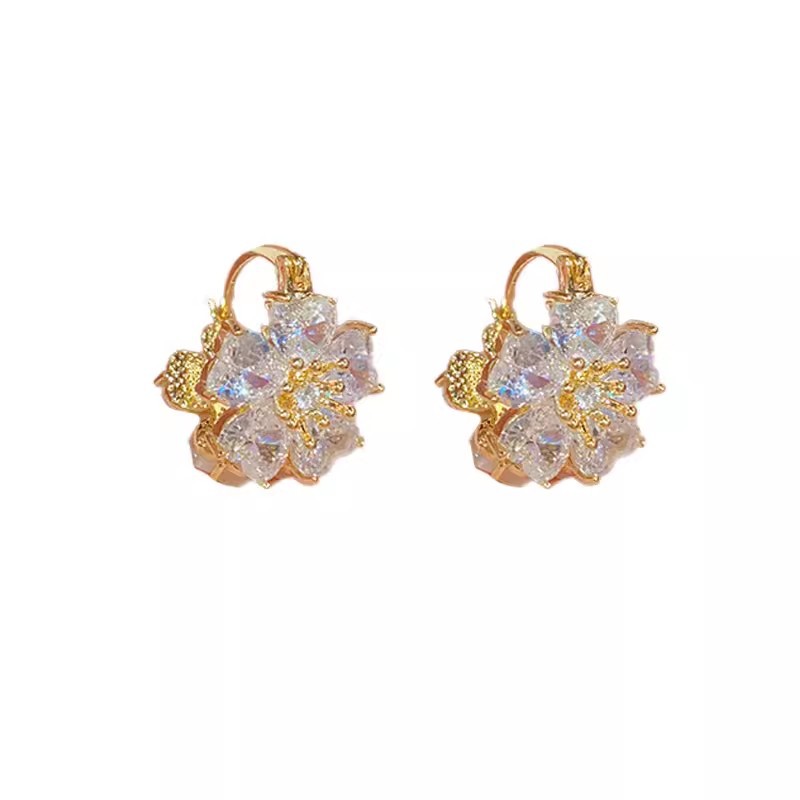 925 Silver Needle best-selling double-sided wearable earrings, fashionable and versatile, sweet earrings, high-end and exquisite ear buckles for women wholesale Item Picture