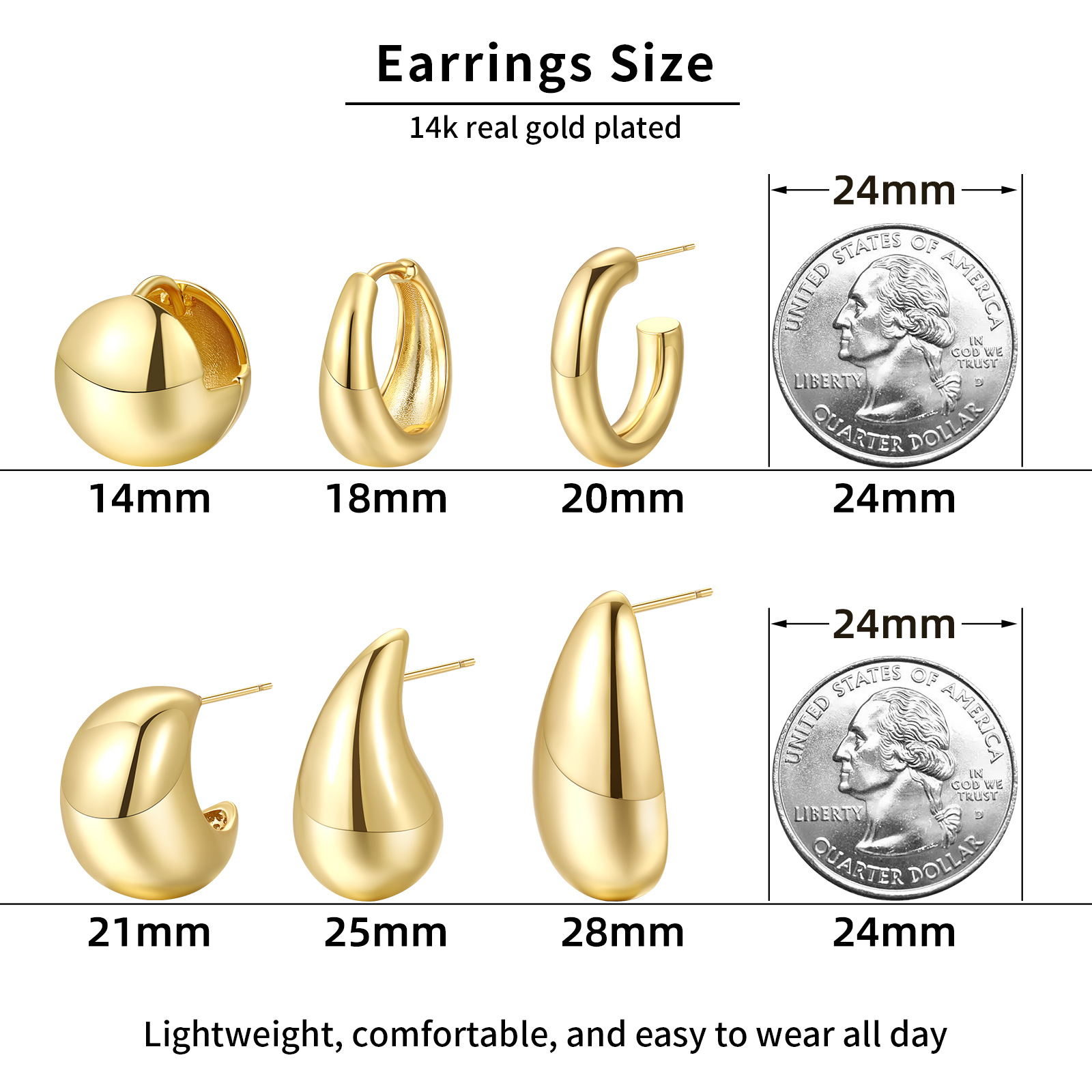 A 6-piece set of trendy, simple, creative and elegant waterdrop ear rings for women on Amazon, featuring cross-border accessories from Europe and America details Picture