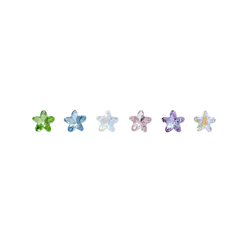 Colorful Zircon star Stud earrings for Women 2025 New bestseller, small and versatile ear-nourishing earrings, exquisite and high-end earrings Item Picture