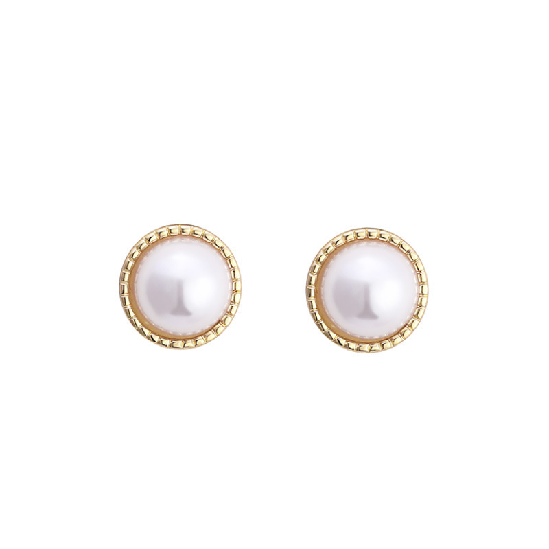 Retro pearl stud earrings, trendy and stylish earrings, French style, simple and elegant stud earrings, high-quality earrings wholesale Item Picture