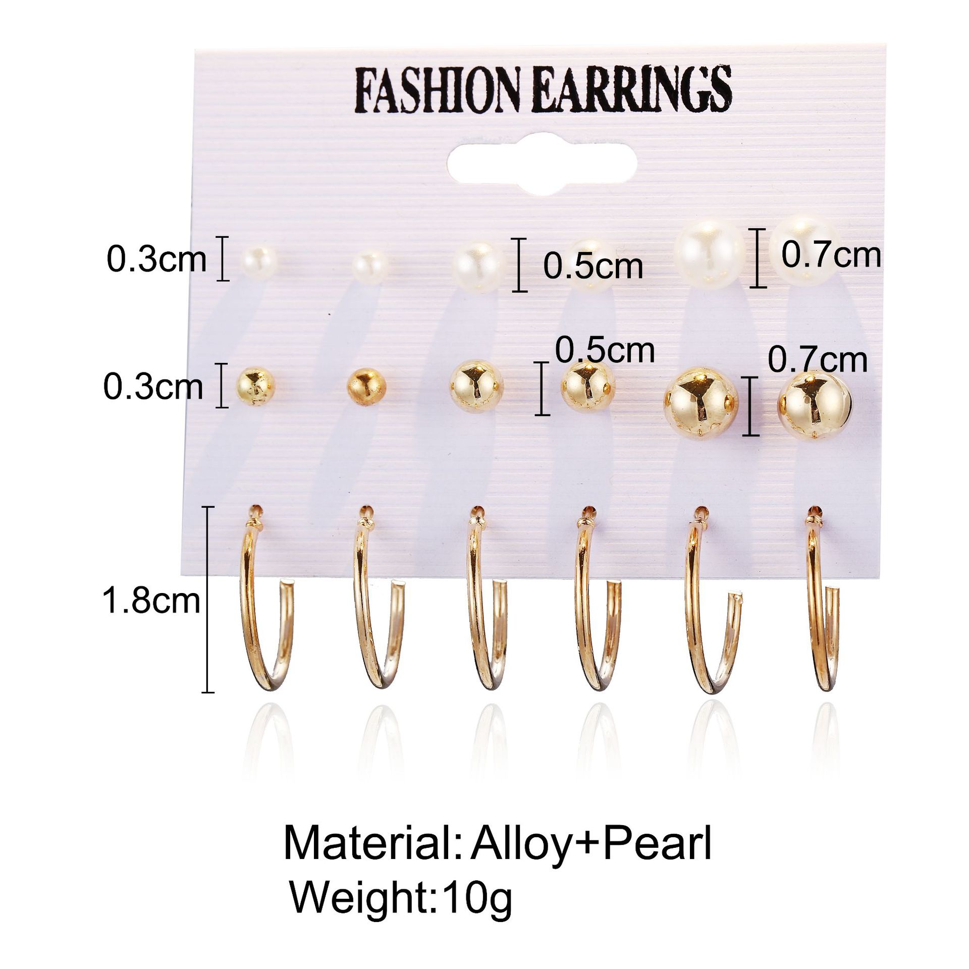 Wholesale of high-end and trendy four-prong ear studs with rhinestones from Europe and America, and design-savvy pearl-like earrings Specification drawing