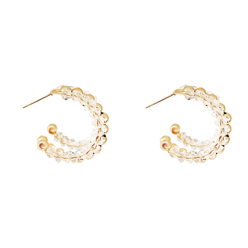 S925 Silver Needle C-shaped light luxury Stud earrings 2023 New trendy and niche design sense earrings for women's elegance wholesale Item Picture