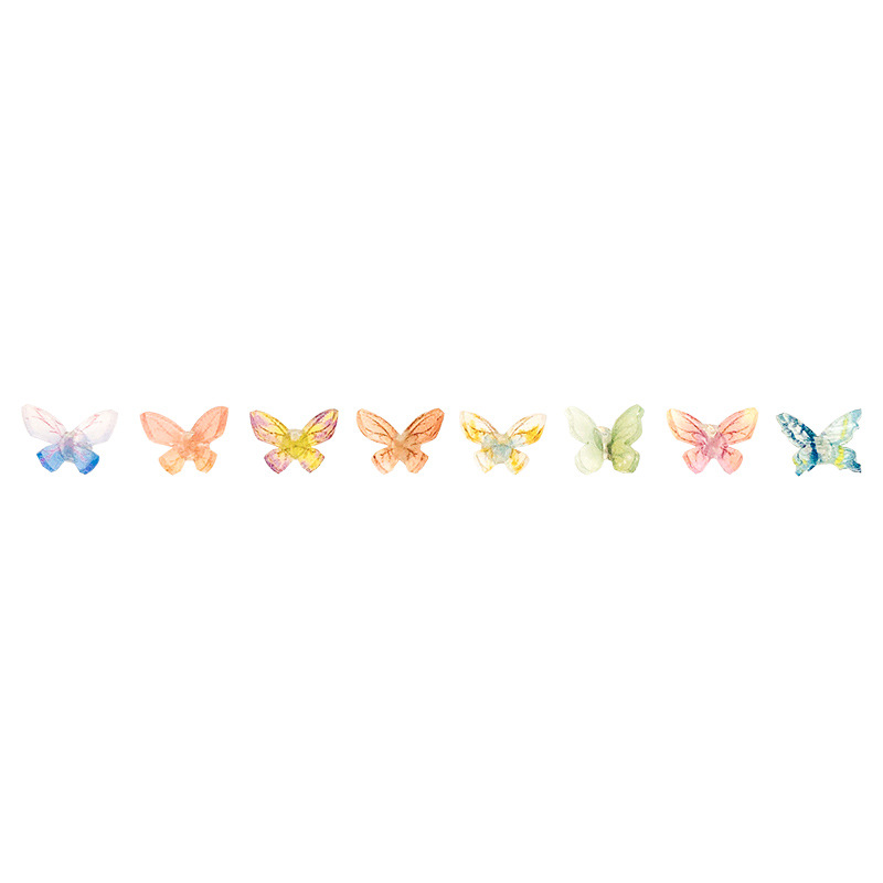 Super fairy-like colorful butterfly stud earrings set, small, exquisite and cute earrings s925 silver needle, elegant and versatile earrings wholesale Item Picture