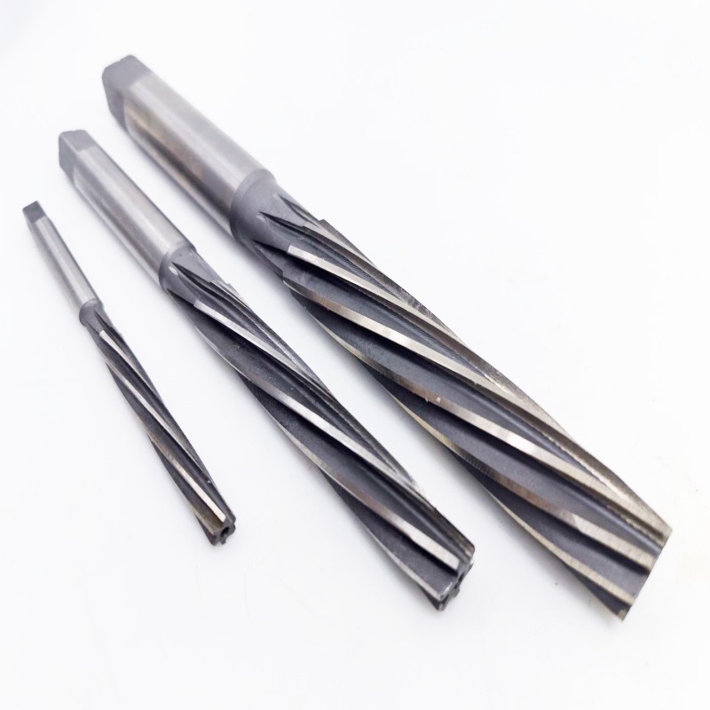 HSS Hand helical reamer W4241 high-speed steel straight handle helical reamer manual square head 3-20H7H8 manufacturer full figure