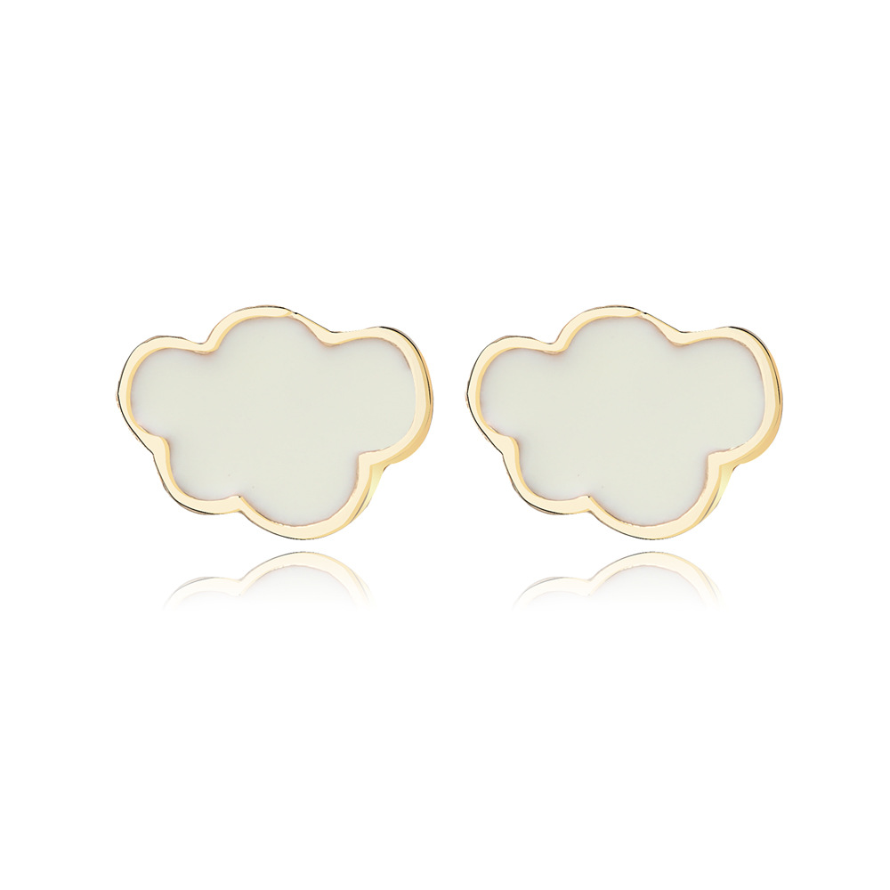 51472 European and American cross-border jewelry wholesale Cartoon cute cloud earrings, feminine charm, versatile, simple and niche earrings Item Picture