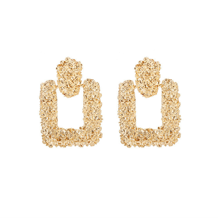 European and American fashion high-end large earrings, sweet earrings for female Internet celebrities, exaggerated and unique geometric earrings wholesale Item Picture