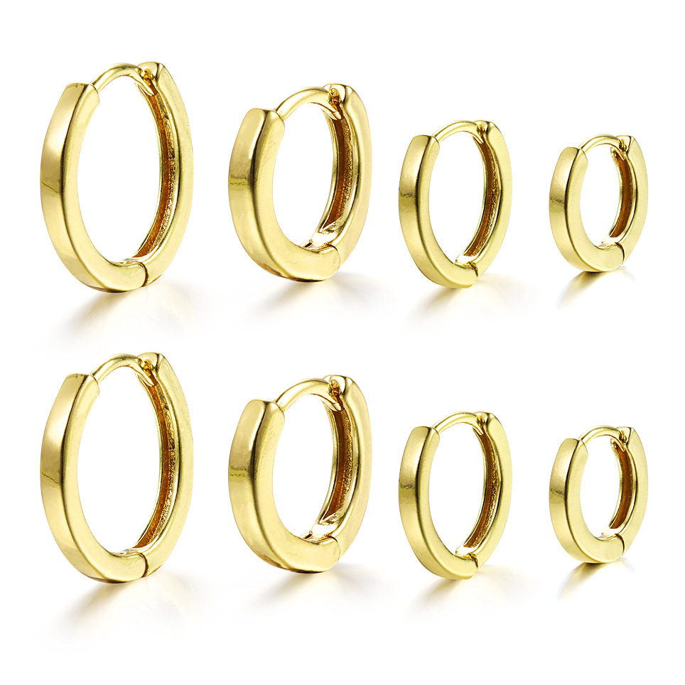 New, simple and cool, Ins style, 4-sized ear rings, Amazon bestseller, creative copper earrings Item Picture