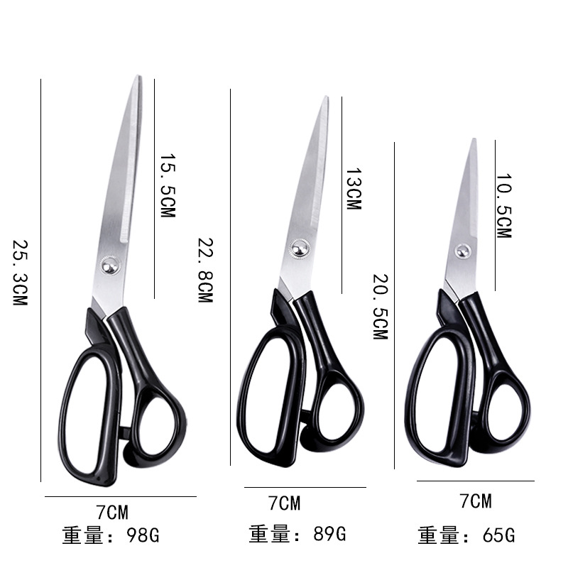 Stainless steel tailor scissors, household scissors, fabric cutting, professional handcrafted clothing cutting, 10-inch, 9-inch, 8-inch tailor scissors Application Scenario