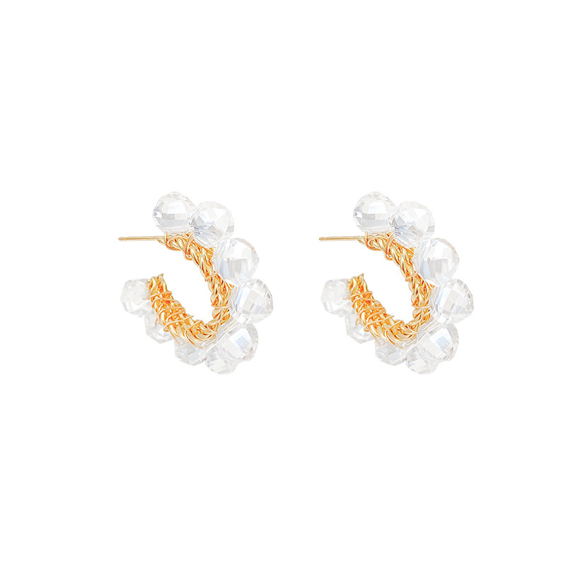 Korean C-shaped earrings, a new trend of high-end and trendy earrings in 2023, with a cold and elegant style that exudes the charm of a socialite Item Picture