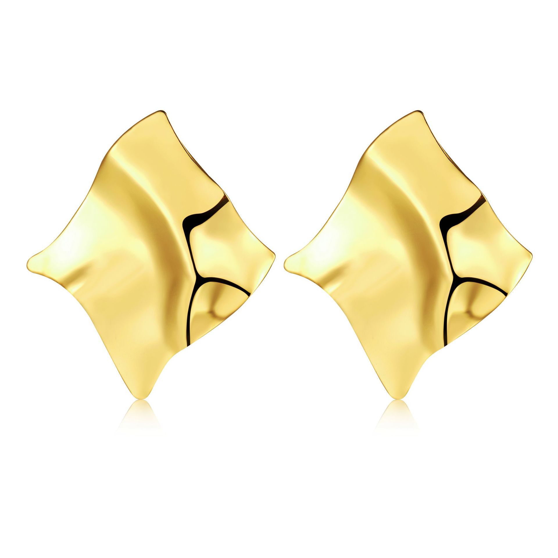 European and American cross-border accessories, personalized and exaggerated earrings, irregular foreign trade earrings, stud earrings, creative and simple metallic feel earrings Item Picture