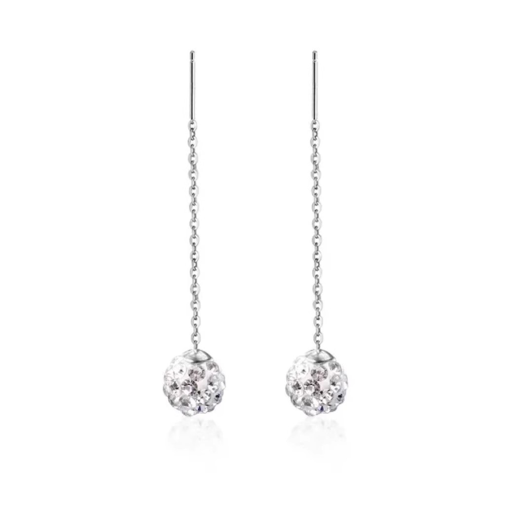 French Starry Sky simple ball stud earrings for women, no need to remove and maintain ear holes when sleeping. Exquisite, simple and small earrings and earrings Item Picture