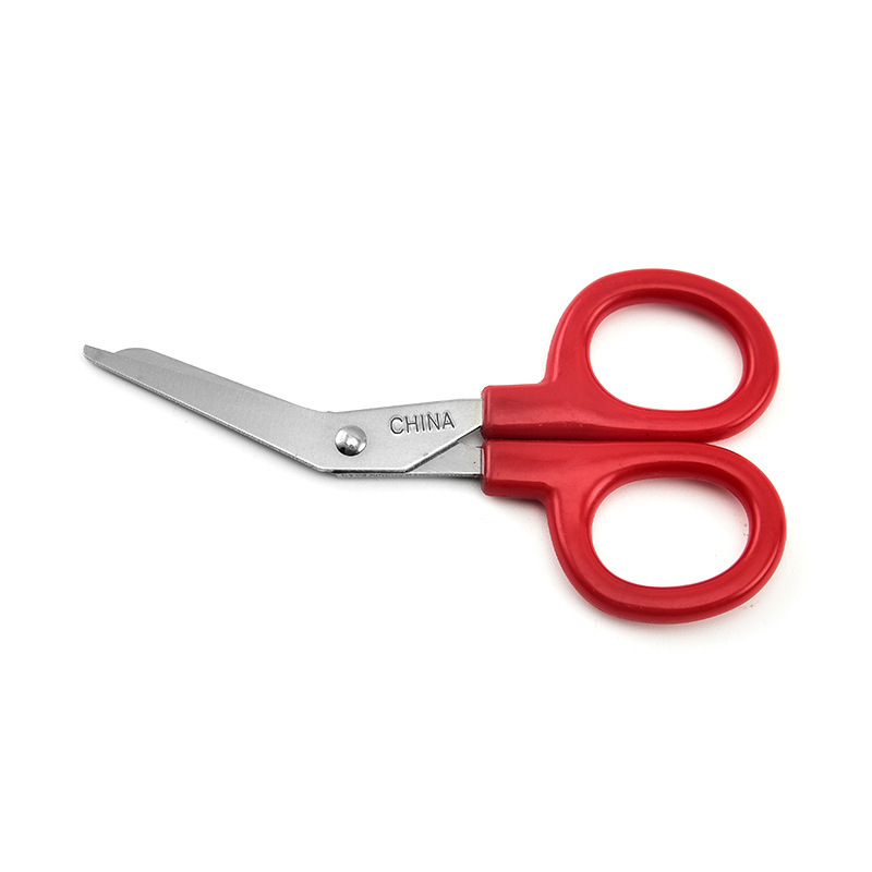 Wholesale small stainless steel elbow gauze scissors, first aid kit accessories, multi-purpose scissors for home use undefined