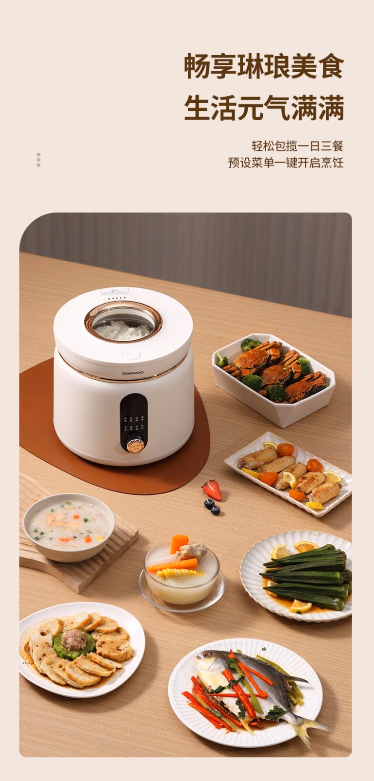 批发包邮！大宇DAEWOO多功能迷你可视天窗DYFB-D240智能电饭煲 2L详情6