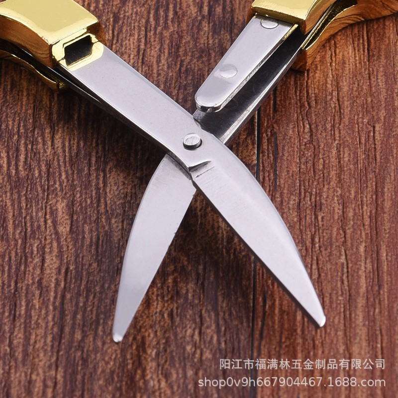 Manufacturer's in-stock alloy fishing 8-shaped scissors, foldable stainless steel multi-functional lead shears, portable travel fishing gear scissors Specification drawing