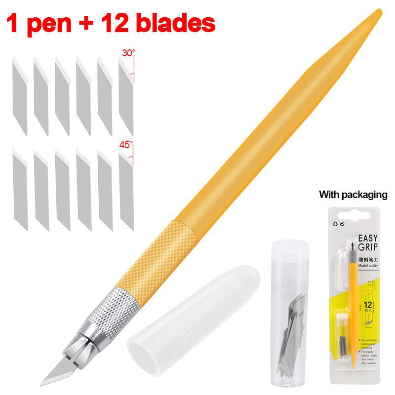 Rubber stamp, paper-cutting engraving knife, carving knife, film application knife, art knife, DIY fruit engraving, colored engraving pen set undefined