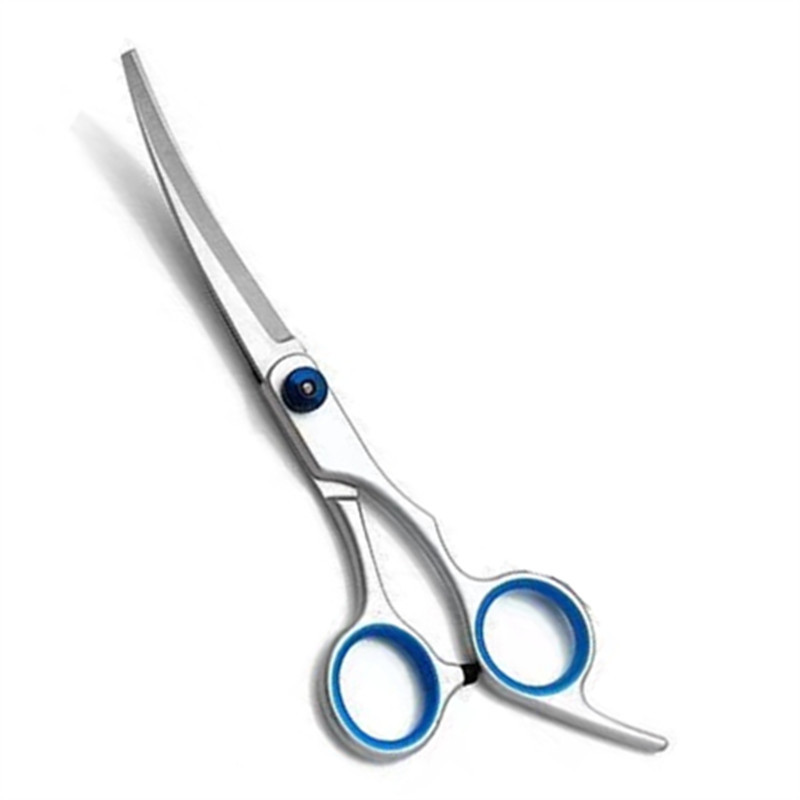 Pet scissors set, dog scissors, hair scissors, flat scissors, curved scissors, teeth scissors, upper and lower curved scissors, fish mouth scissors, blue caps, pink caps wholesale undefined