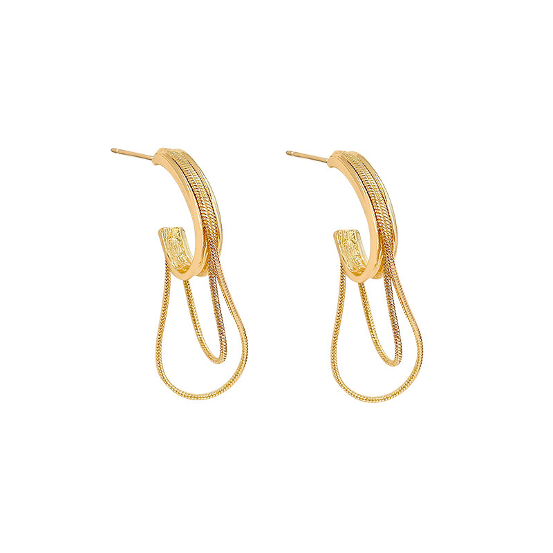 Light luxury and high-end fringed earrings, women's niche design, elegant stud earrings, 2025 new trendy, exaggerated and personalized earrings Item Picture