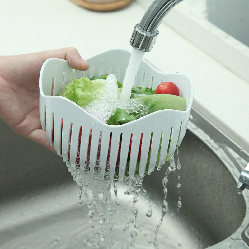 Salad cutter, cut bowls, slice vegetables, slice fruits, salad divider, cut blocks, cutter - a magic tool Specification drawing