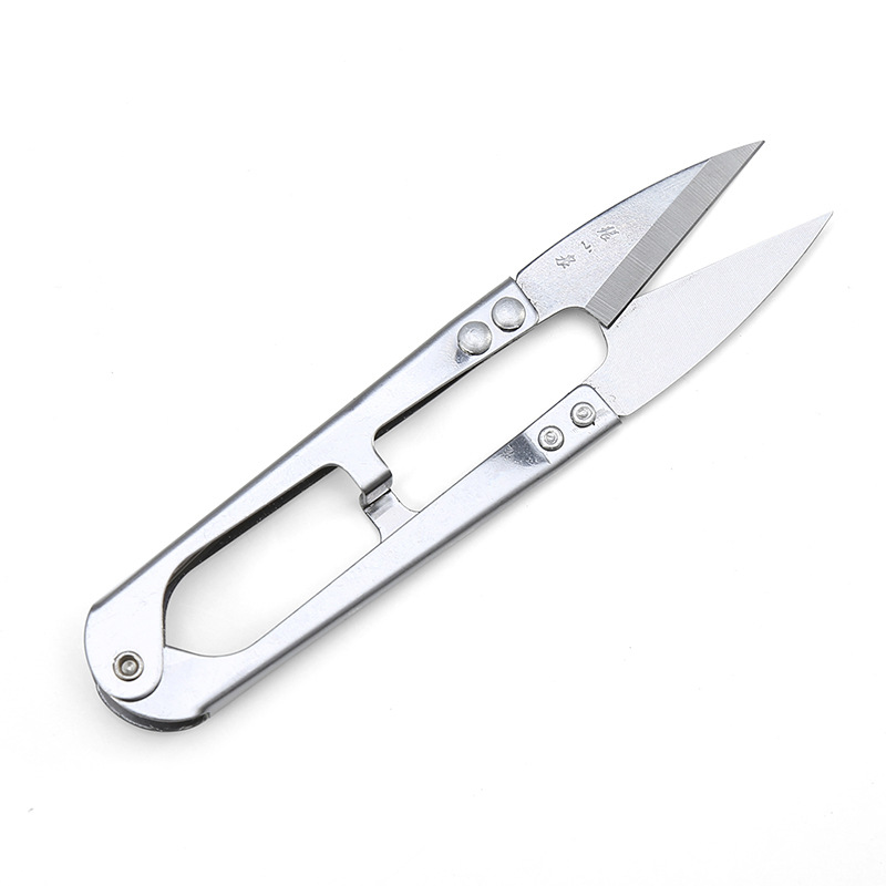 Zhang Xiaquan spring yarn scissors, small scissors, genuine stainless steel U-shaped wholesale, small clip scissors, thread end cutting seam Item Picture