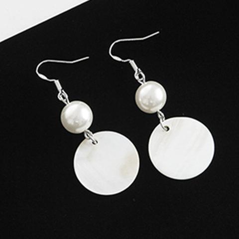 Round imitation shell earrings, Korean style, long, super ethereal, simple and individual, versatile earrings, trendy stud earrings, earrings for women Application Scenario